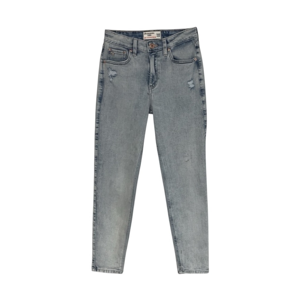 Abercrombie Kids High Rise Mini Mom Jeans Size 15/16 Girls Light Wash Denim